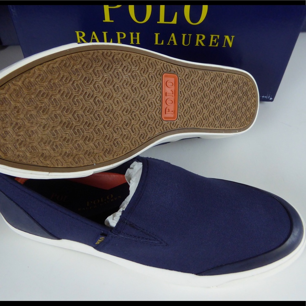 Polo Ralph Lauren Slip On Canvas Sneaker Shoe NIB - Picture 6 of 8